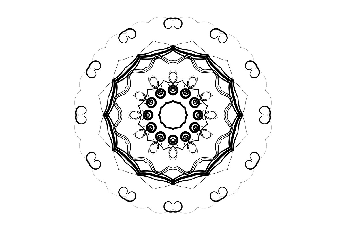 Elegant Mandala Line Art Collection, a Decorative Illustration by NJ Himel (Photo 28 of 101)