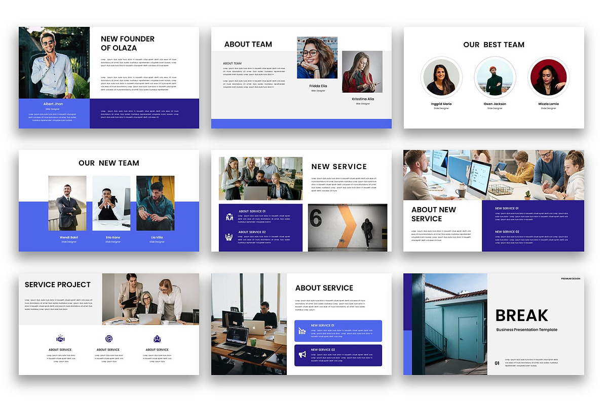 Olaza – Business PowerPoint Template, a Presentation Template by kreatifreya (Photo 2 of 5)