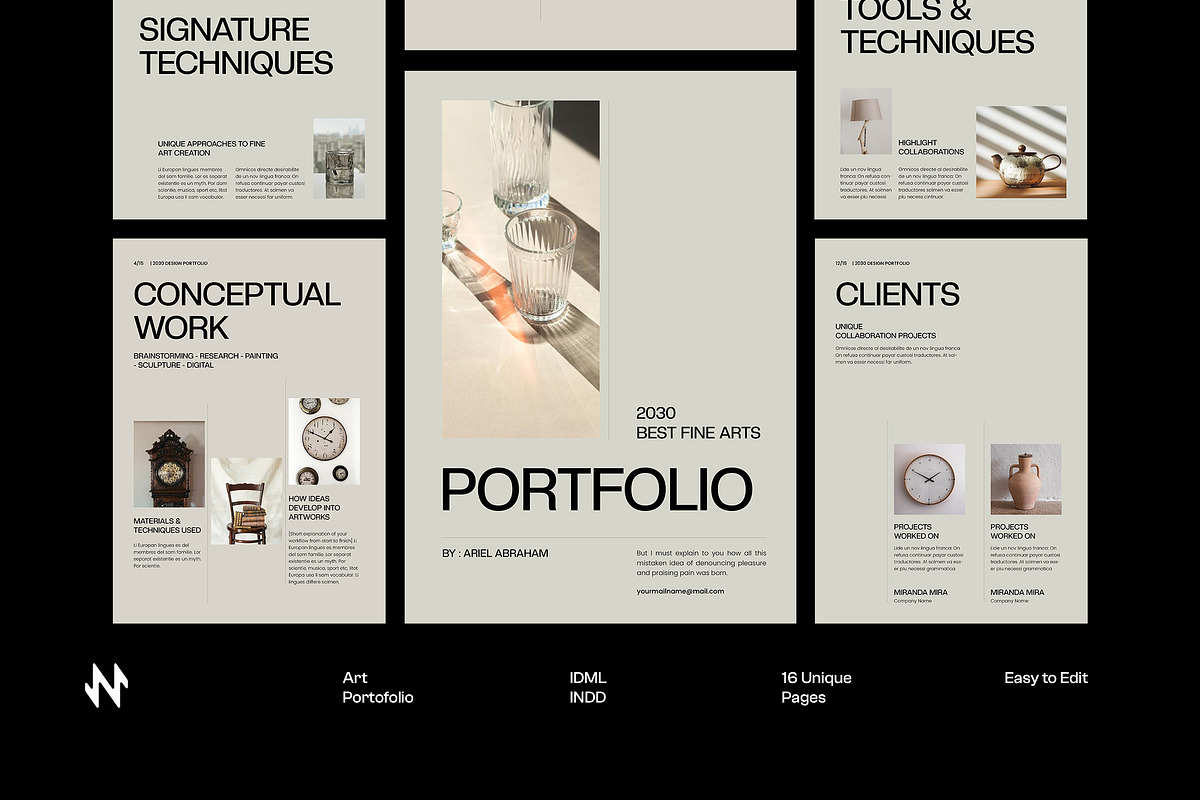 Elegant Art Portfolio, a Brochure Template by Neermana (Photo 1 of 10)