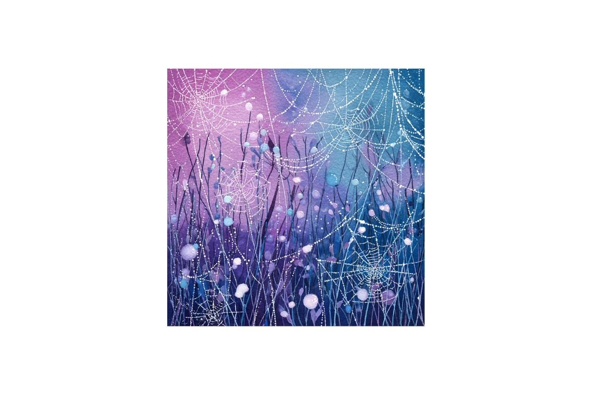 Spiderwebs with Dew Drops Background, a Background Graphic by PcuDesigns Illustrations (Photo 2 of 3)