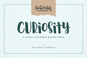 Curiosity, hand lettered brush font, a Handwritten Font by Rachel White Art (Thumbnail 1 of 10)