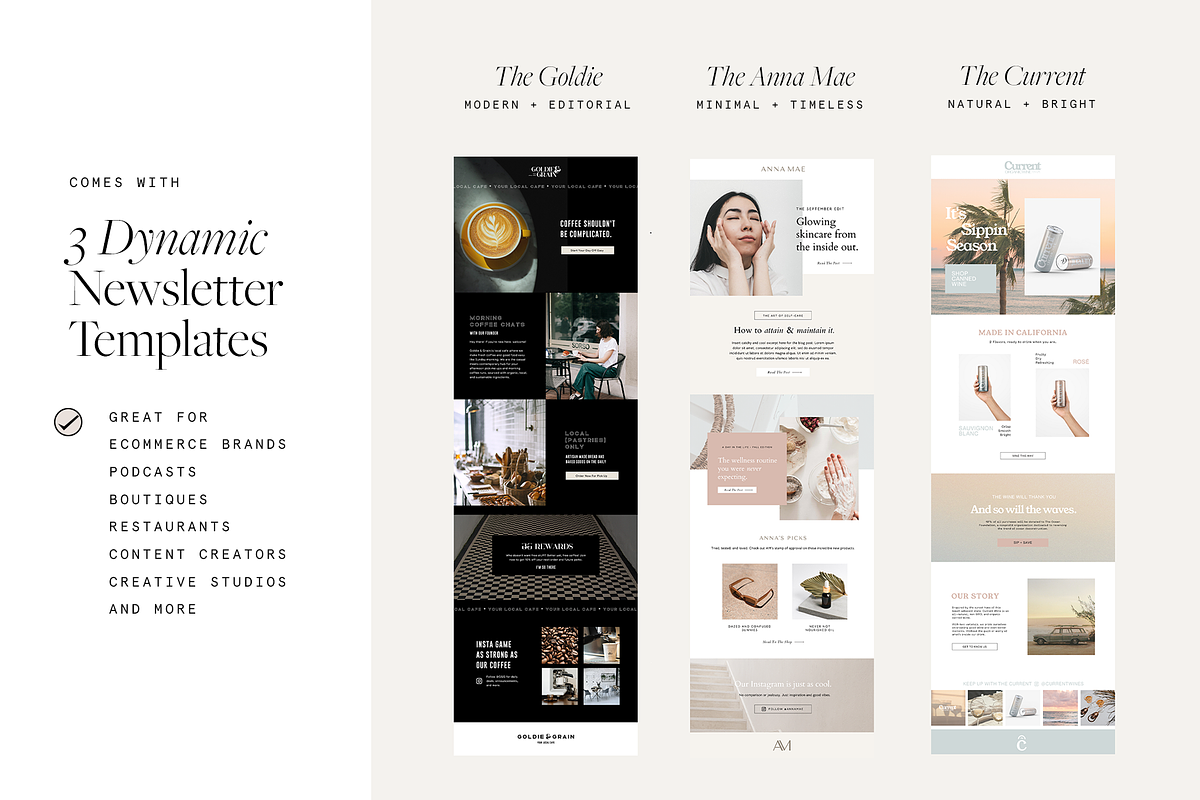 Modern Email Template Bundle, an Email Template by Chloe Leonard Studio (Photo 4 of 5)
