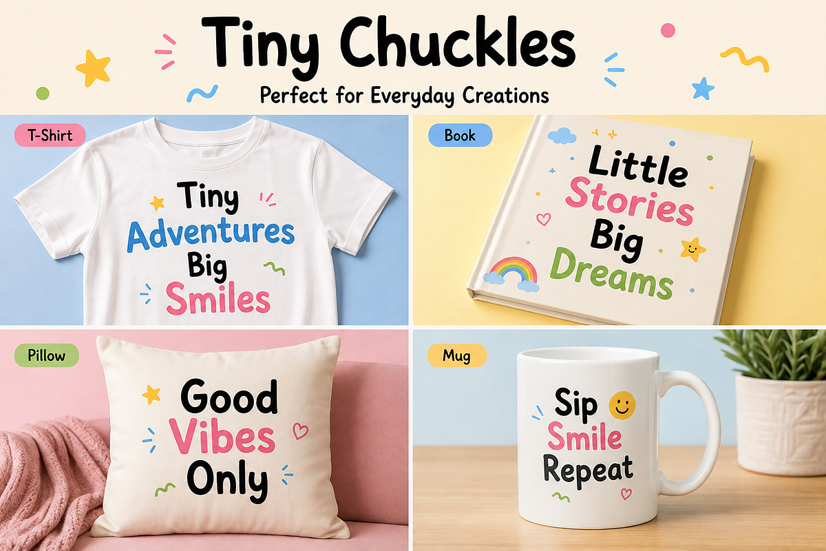 Tiny Chuckles – A Hand-Drawn Font, a Handwritten Font by Wow Magic (Photo 2 of 4)
