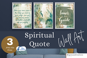 Spiritual Positive Quote Print Wall