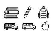 Back To School Silhouette Bundle, an Illustration by Designer_Momina (Thumbnail 11 of 51)