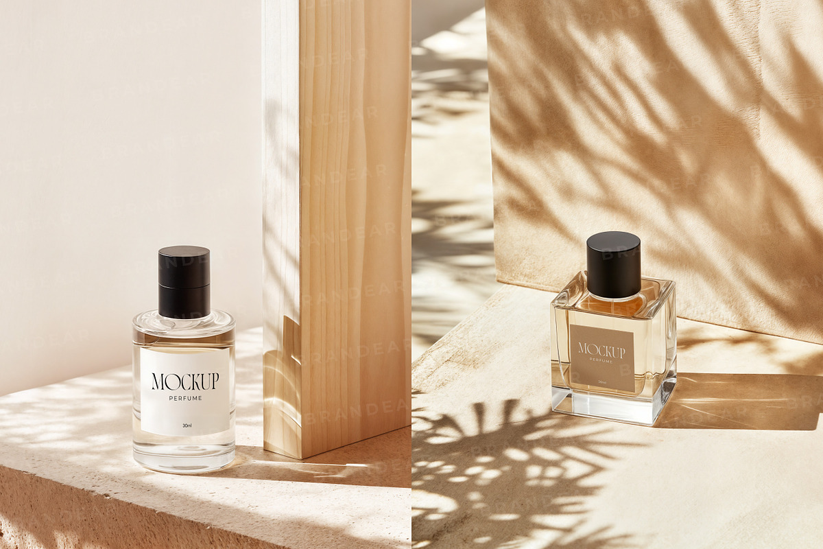 Perfume Bottle Mockup Set, a Packaging Mockup by Brandear Design (Photo 9 of 11)