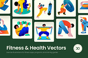Animated Fitness and Health Illustra, a Healthcare Illustration by Brickclay (Thumbnail 1 of 5)