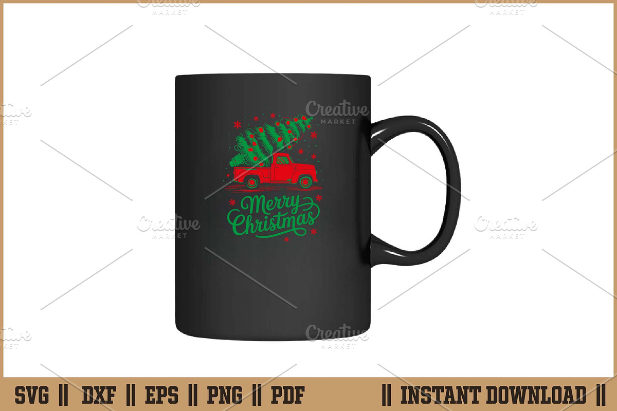 Vintage Wagon Christmas Retro SVG, a Seasonal Illustration by Handy Arts Studio (Photo 3 of 3)