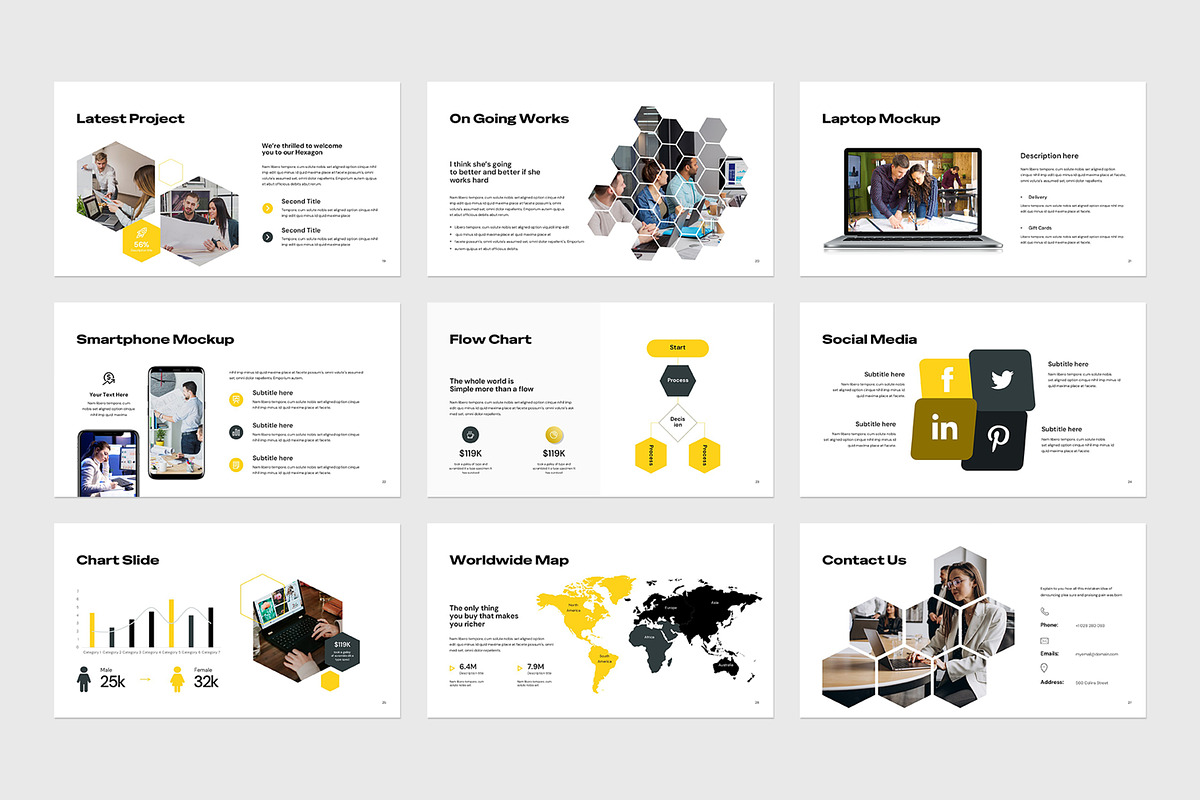 Hexalen Presentation Template, a Presentation Template by evgenystudio (Photo 8 of 8)