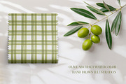 Olive abstract patterns watercolor, a Texture Illustration by YarovaArt (Thumbnail 2 of 21)