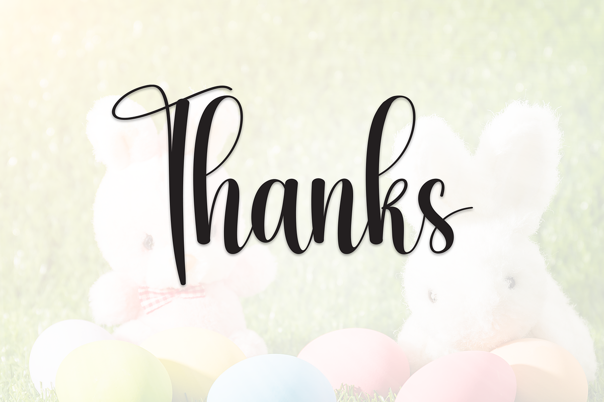 Easter Bunny | Script Font, a Handwritten Font by Scratchones (Photo 9 of 9)