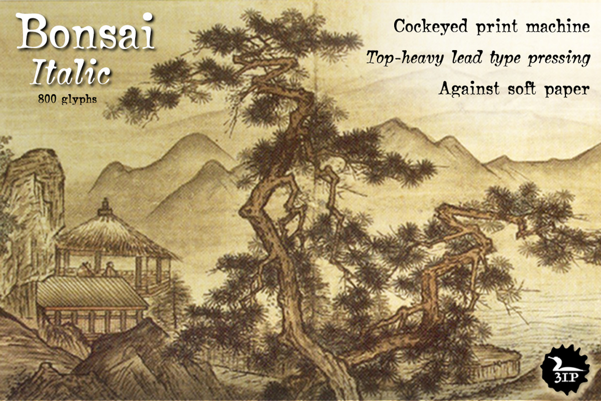 Bonsai, a top-heavy serif family