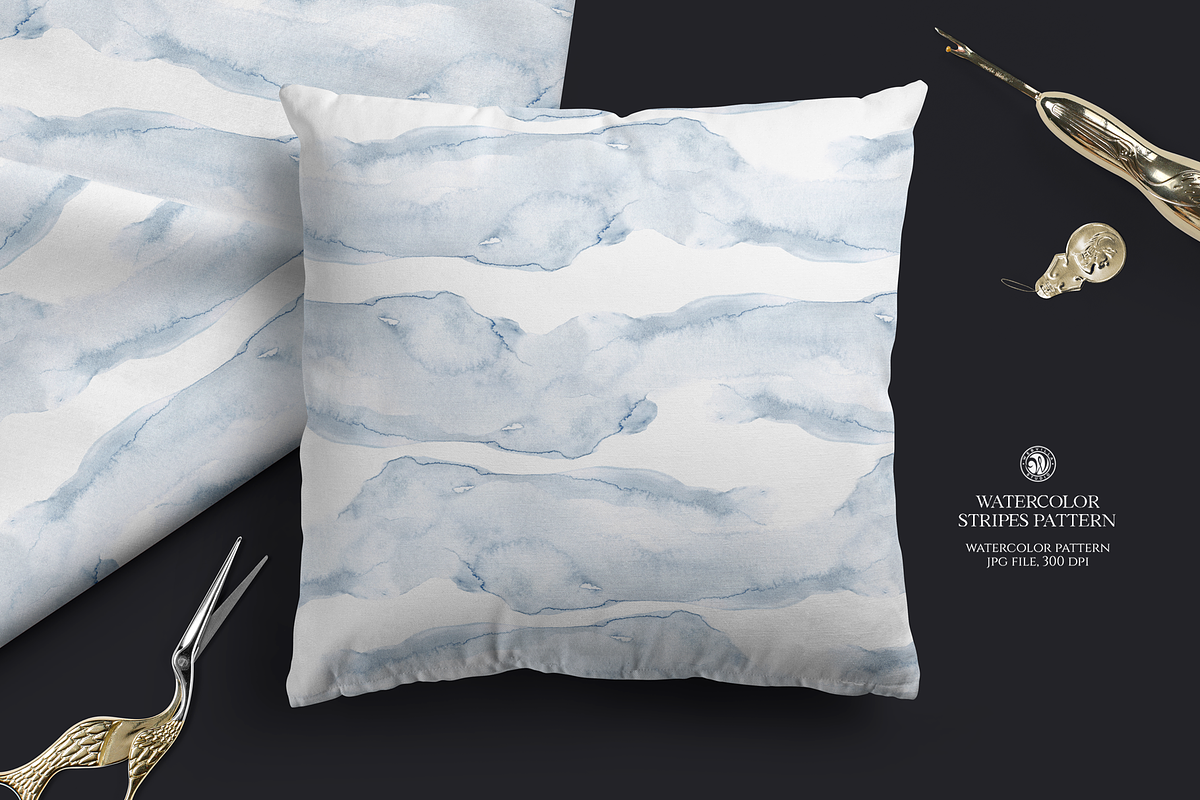 Watercolor Stripes Pattern, a Pattern Graphic by Webvilla Studio (Photo 4 of 6)