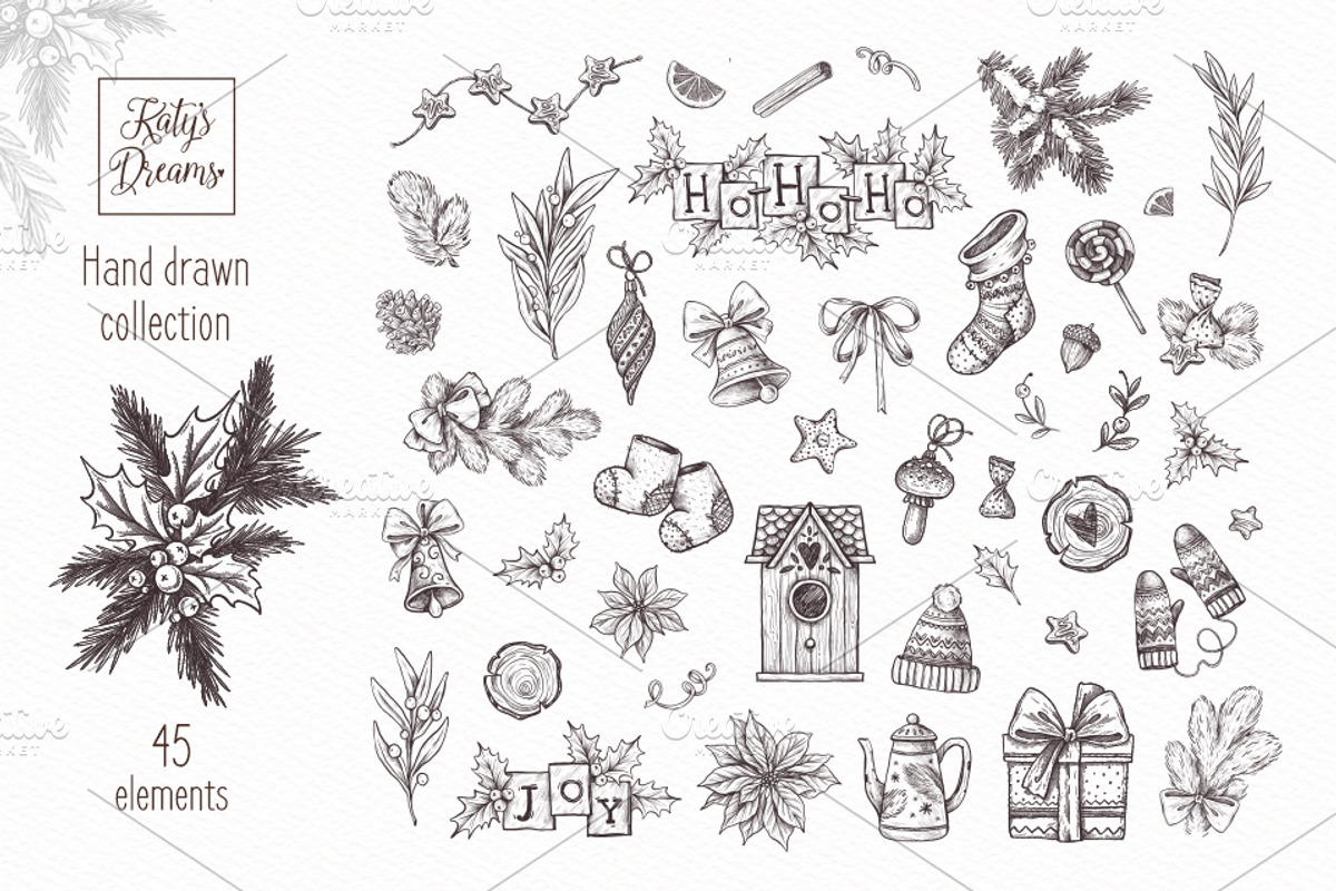Vintage Christmas, a Decorative Illustration by Ekaterina Mikheeva (Photo 8 of 10)