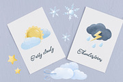 Watercolor Weather Clipart, an Education Illustration by ArtGiftsStudio (Thumbnail 3 of 4)