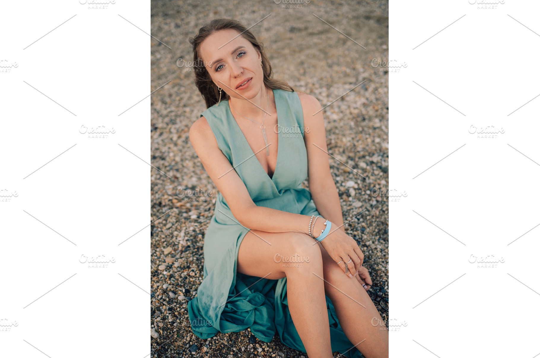 Woman in Flowing Dress on Seaside, a Person Photo by Jan Jack Russo Media