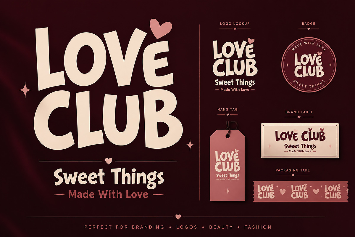 Heart Kiss – Playful Display Font, a Slab Serif Font by Wow Magic (Photo 3 of 5)