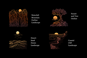 Outline Nature Landscapes, an Object Graphic by Deemak Daksina (Thumbnail 3 of 3)