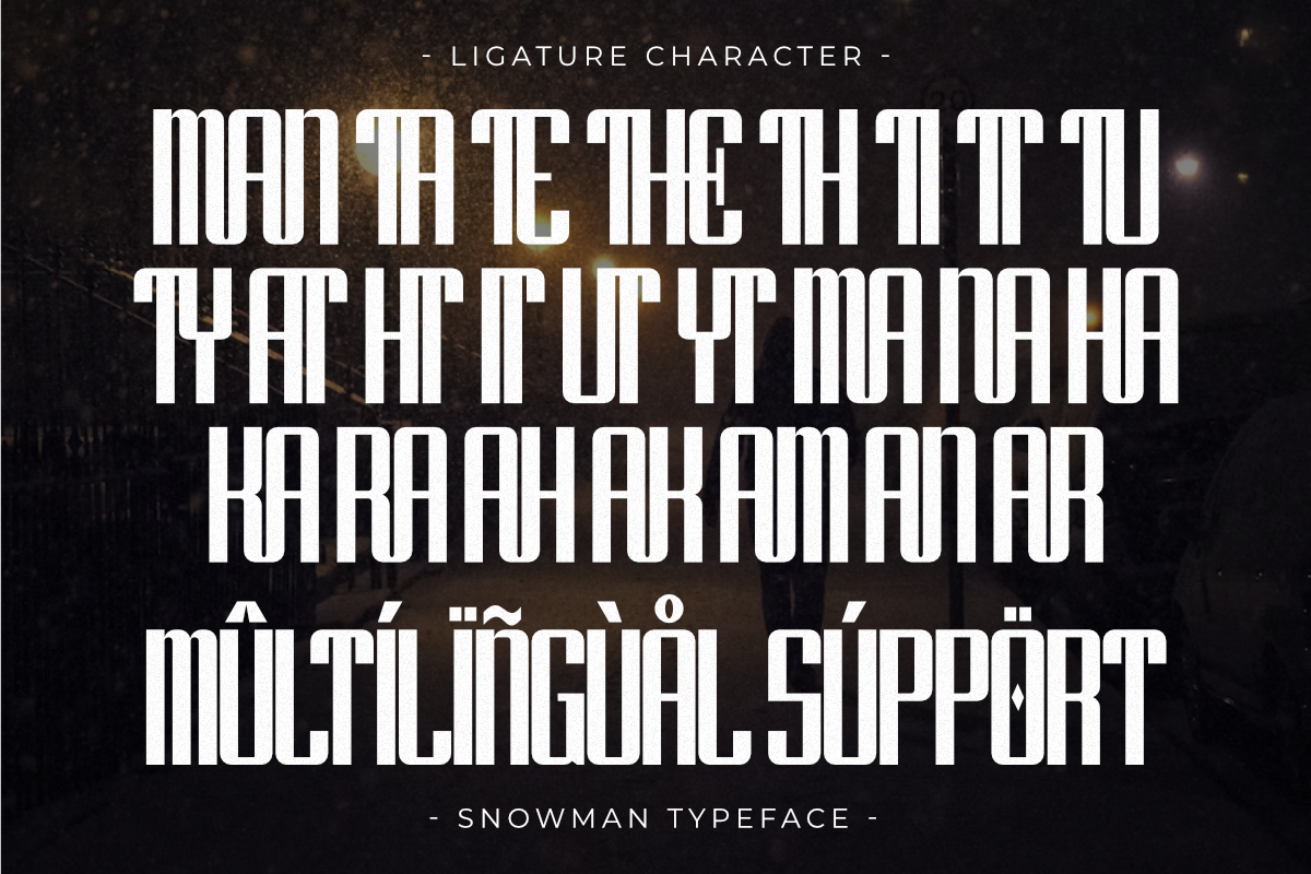 Snowman - Condensed Sans Serif, a Sans Serif Font by Pian45 Studio (Photo 4 of 8)