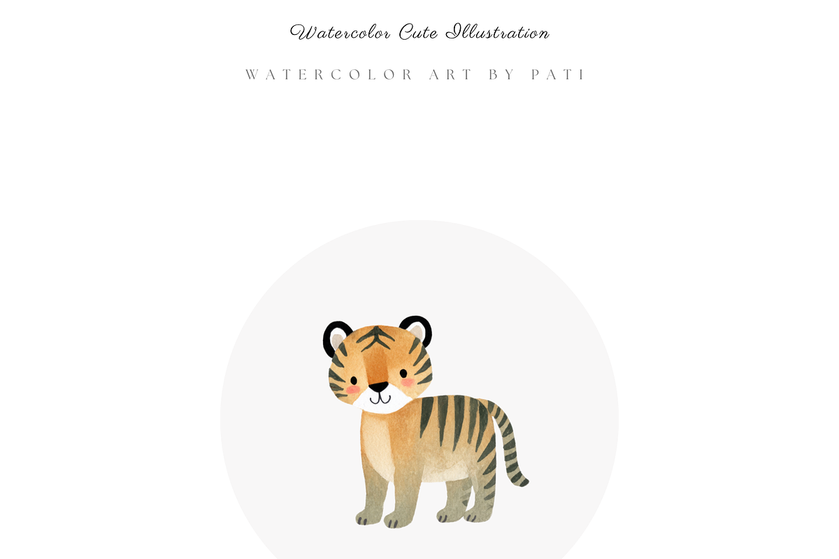 Tiger Clipart Set, a Decorative Illustration by Pati Paints (Photo 5 of 11)