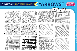 Doodle Arrows Handdrawn Vector