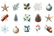 Minimal Winter Holiday Elements, an Illustration by Designking (Thumbnail 2 of 5)