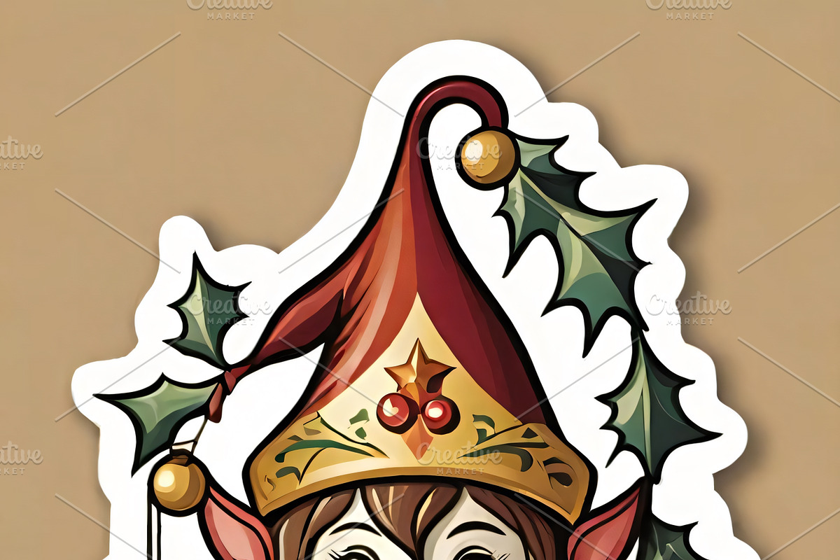 Festive Elf & Tree Sticker Pack, an Illustration by ETARA by Mea Hau (Photo 4 of 6)