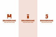 Letter H I J Bread Modern Logo Set, a Branding & Logo Template by Pray Art Design Studio (Thumbnail 1 of 2)