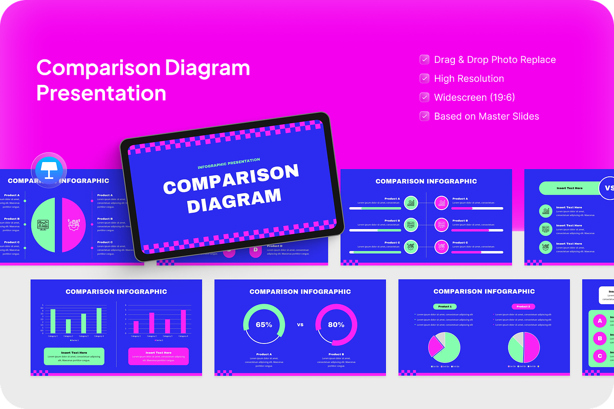 Comparison Diagram Keynote, a Presentation Template by Annora Studio (Photo 1 of 5)