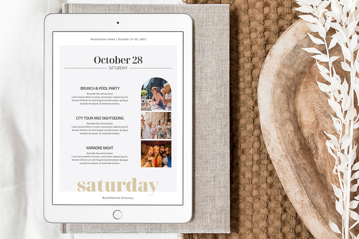 Bachelorette Itinerary Template, a Magazine Template by 3.14&Co (Photo 7 of 9)