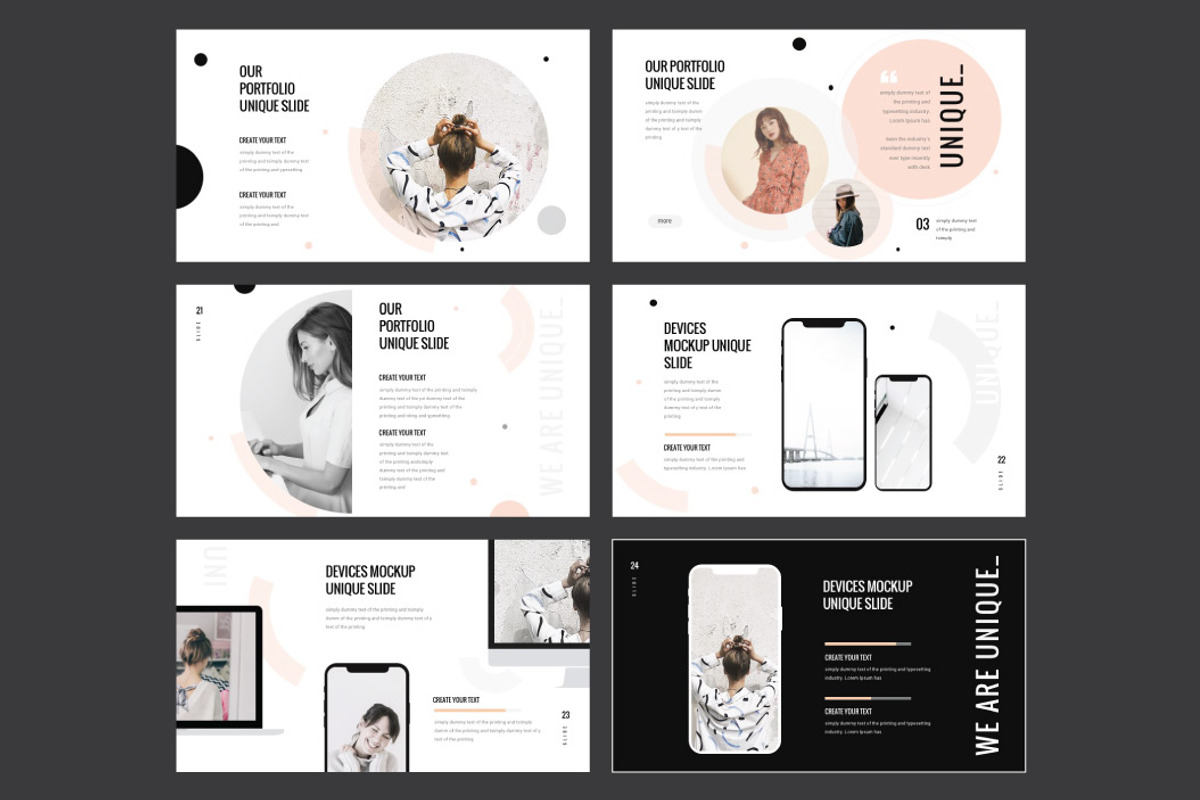 UNIQUE - Powerpoint Template, a Presentation Template by Shafura (Photo 5 of 6)