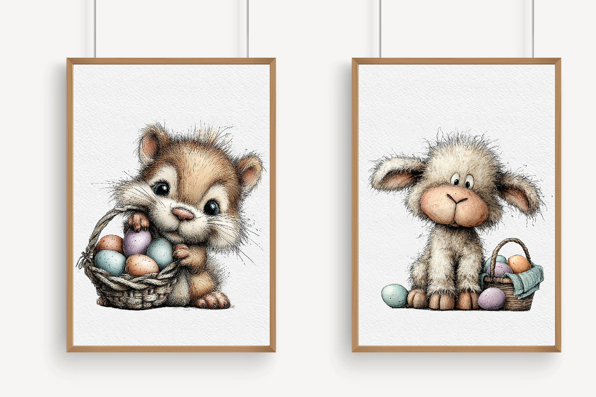 Whimsical Easter Clipart Bundle, an Illustration by Libby Wishes (Photo 3 of 7)