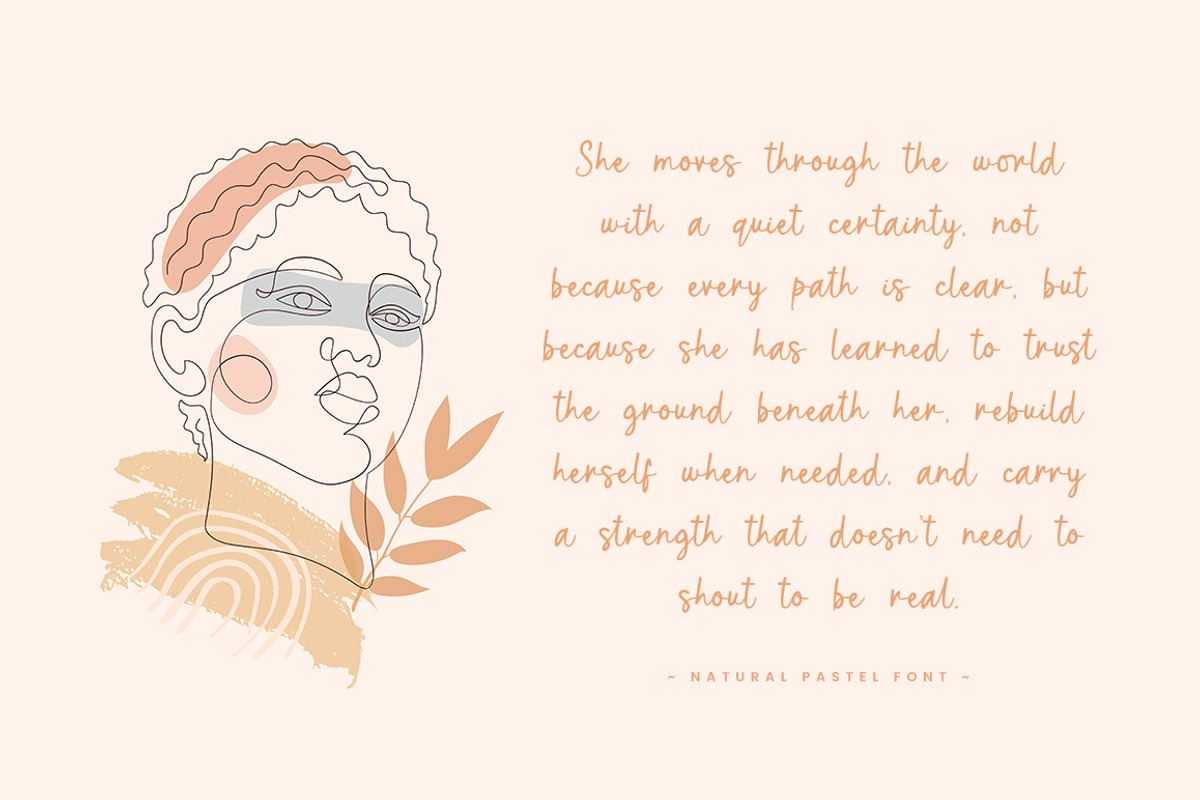 Natural Pastel - Handwritten Font, a Handwritten Font by Bluestype Studio (Photo 3 of 7)