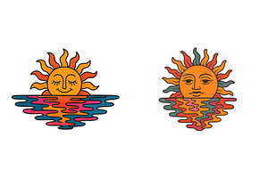 Bright sun illustrations rising, an Arts & Entertainment Photo by ZinetroN