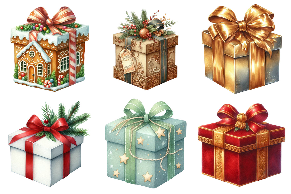 Christmas Gifts Clipart, an Illustration by Daily.Designs (Photo 3 of 5)