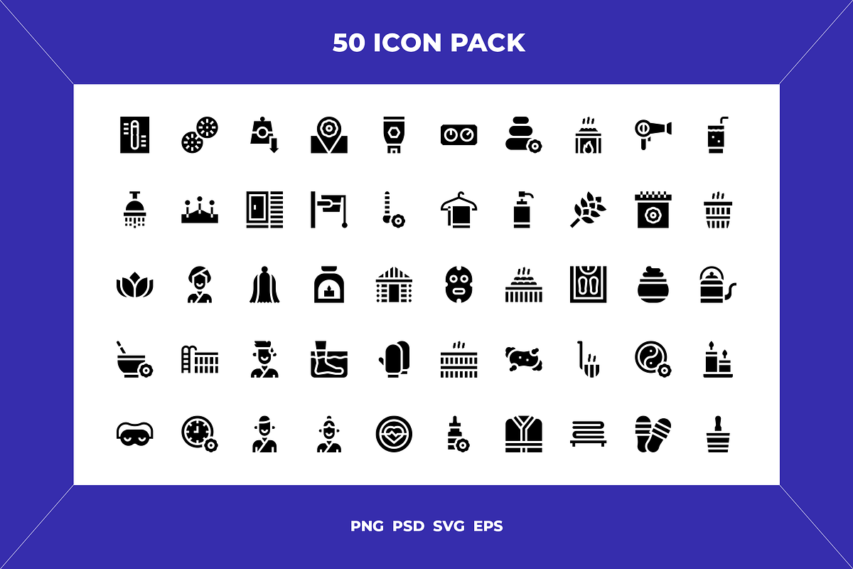Sauna icons, an Outline Icon by Wencory (Photo 1 of 2)