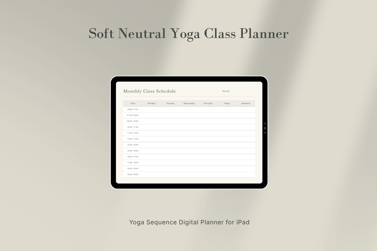 Minimalist Yoga Instructor Planner, a Stationery Template by batang (Photo 2 of 5)