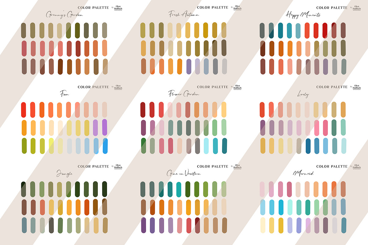 50 Procreate Color Palettes BUNDLE 2, a Palette Add-On by Olya Haifisch (Photo 5 of 8)