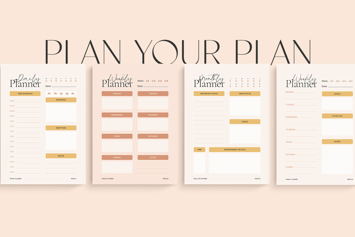 SALE 2024 Planner & Journal CANVA PS, a Magazine Template by Eviory (Photo 7 of 27)