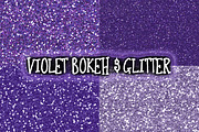 Violet Bokeh & Glitter Backgrounds, a Texture Graphic by Paper Element (Thumbnail 2 of 3)