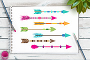25 Colorful Arrows Clipart, an Illustration by The Digital Download Shop (Thumbnail 2 of 3)