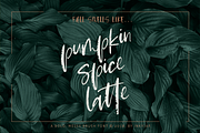 Pumpkin Spice Latte | Brush Script, a Script Font by Inky Jar Design Studio (Thumbnail 1 of 8)