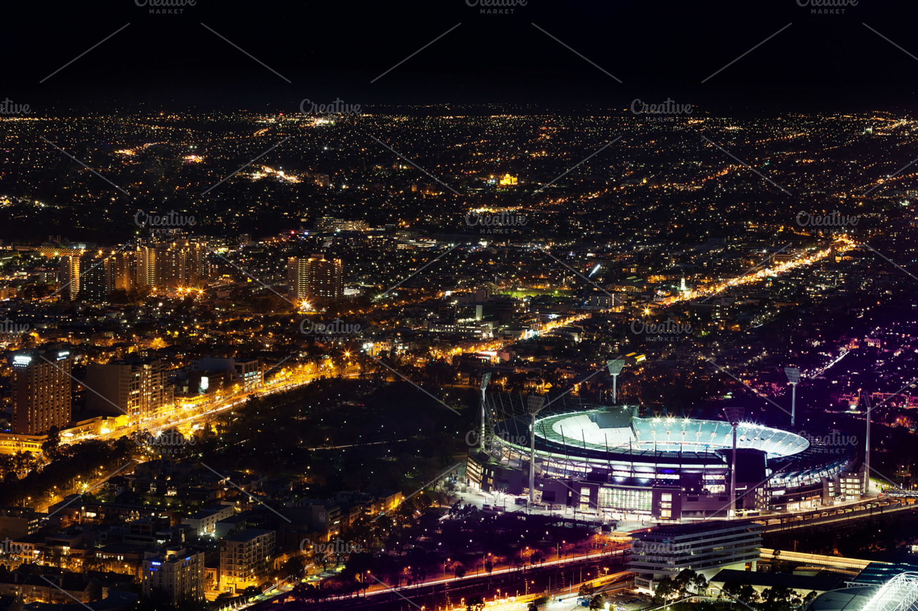 Melbourne Cricket Ground aerial view, an Architecture Photo by Australia Aerial Photo