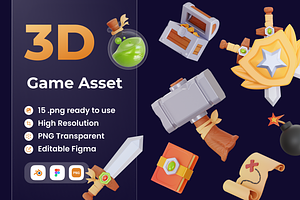 Game Asset 3D Illustration