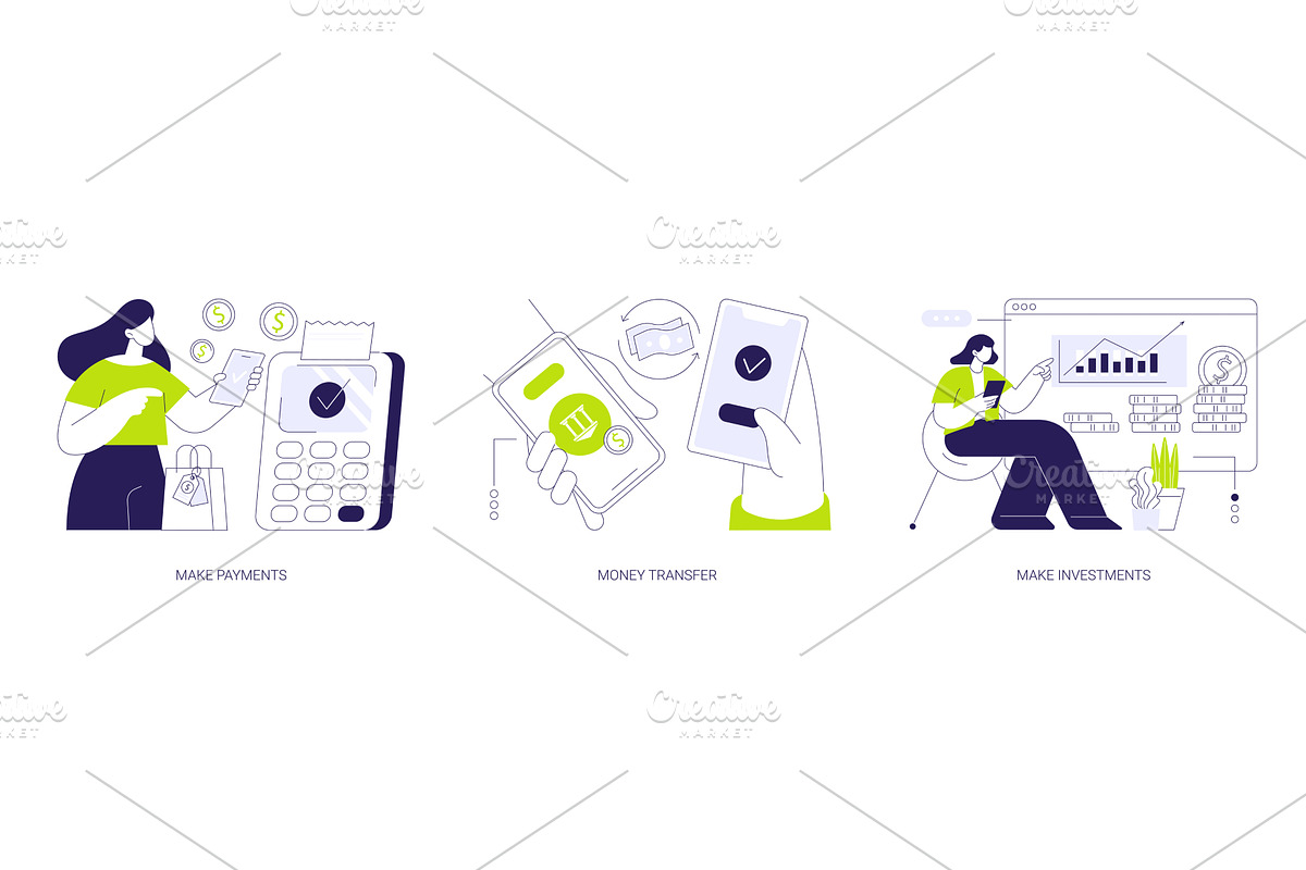 Banking app isolated cartoon vector, a Finance Illustration by Visual Generation