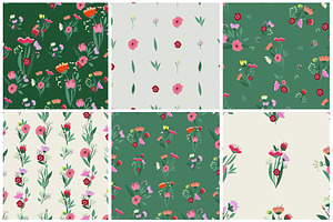 48 Vector Floral Patterns