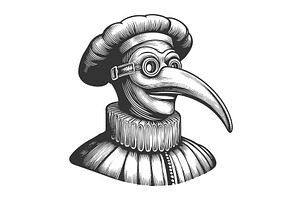 historical plague doctor mask, a Healthcare Illustration by AlexArt