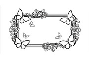 Butterfly Floral Frame SVG Bundle, an Illustration by Creativeshirt (Thumbnail 25 of 31)