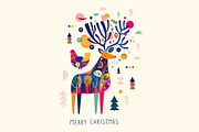 CHRISTMAS Deer, an Animal Illustration by MoleskoStudio (Thumbnail 4 of 9)
