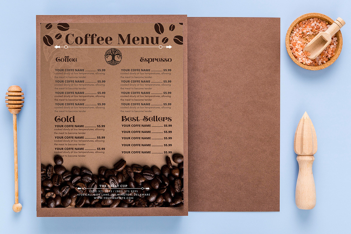 coffee menu template, a Flyer Template by iloveTemplate (Photo 3 of 3)